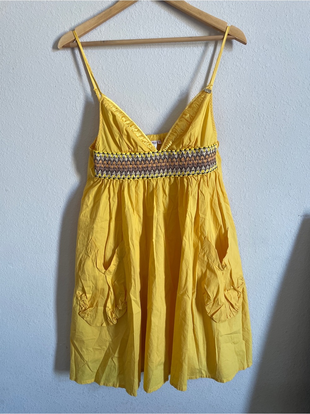 Miss Sixty RARE Vintage Y2K Embroidered Babydoll Cotton Dress